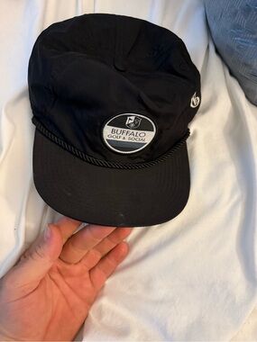 Buffalo golf and social Black Rope-Trim Cap